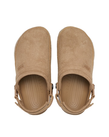 Crocs Sepia Classic Crafted Vegan Suede Stitch Clog - Standard Fit