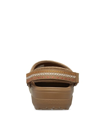 Crocs Sepia Classic Crafted Vegan Suede Stitch Clog - Standard Fit