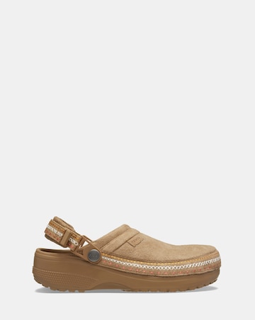 Crocs Sepia Classic Crafted Vegan Suede Stitch Clog - Standard Fit