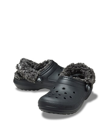 Crocs Black Classic Fleece Lined Clog - Standard Fit