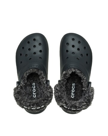 Crocs Black Classic Fleece Lined Clog - Standard Fit