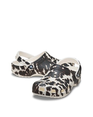 Crocs Chalk/Multi Classic Pop Animal Clog - Standard Fit