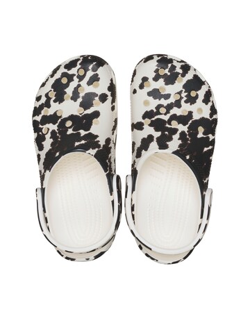 Crocs Chalk/Multi Classic Pop Animal Clog - Standard Fit