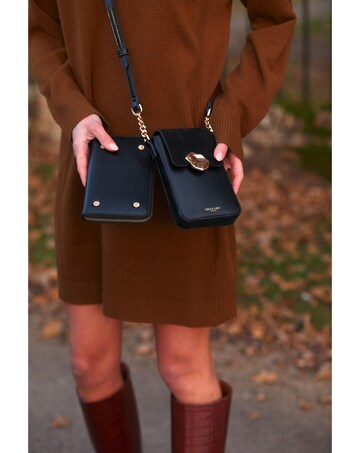 Luella Grey Zoe Black Phone Bag