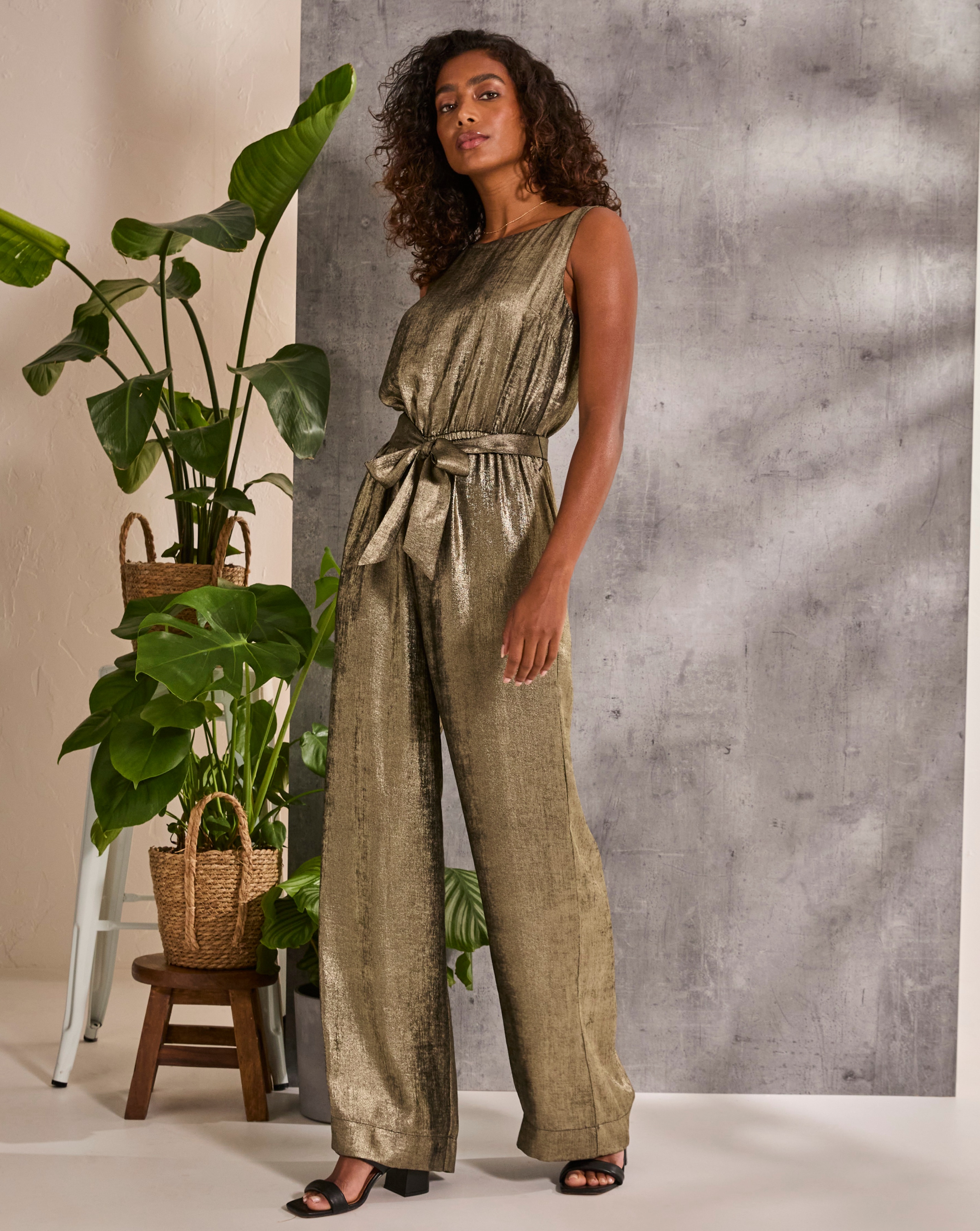 FatFace Gisele Metallic Jumpsuit