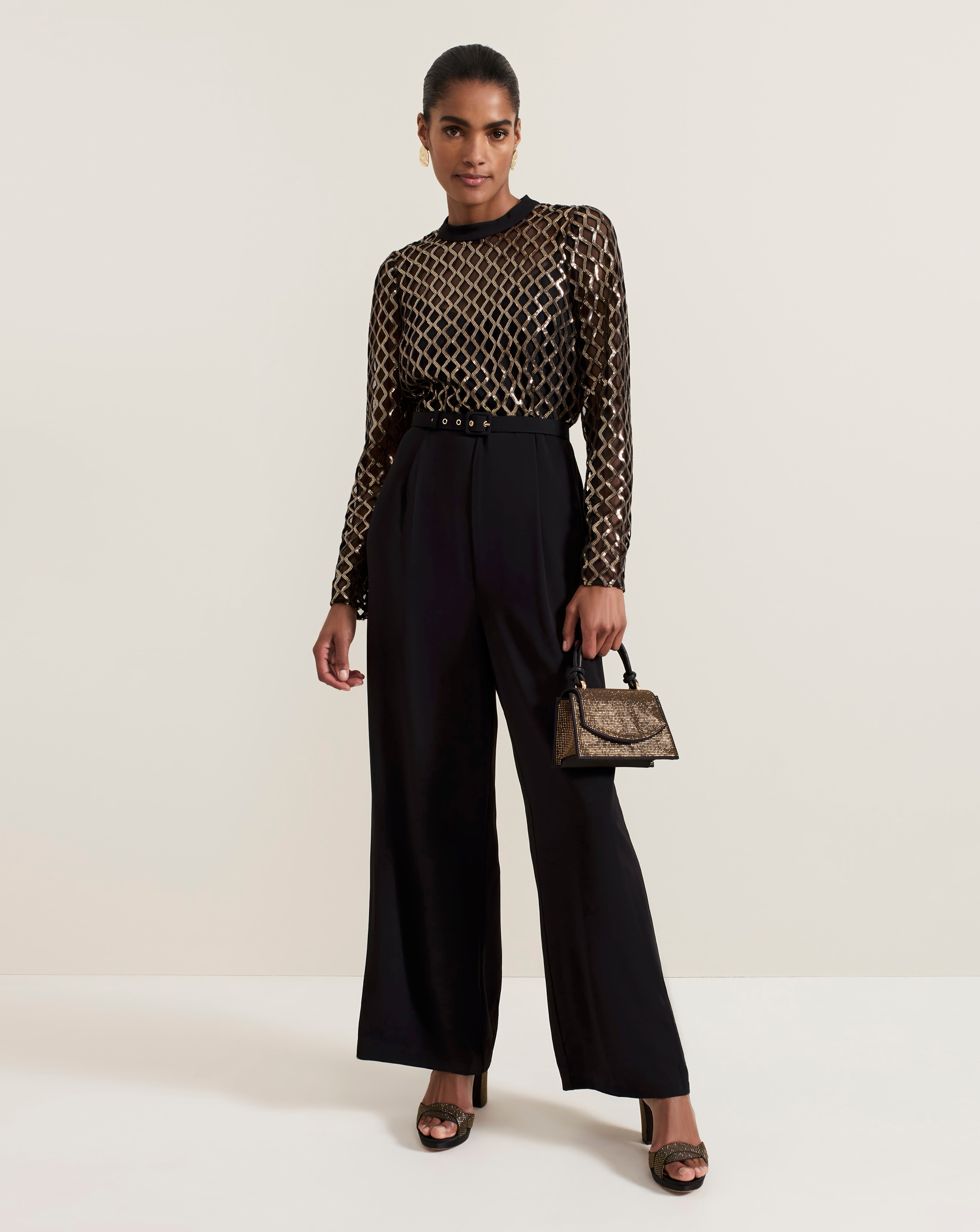 Phase Eight Sequin Bodice Jumpsuit