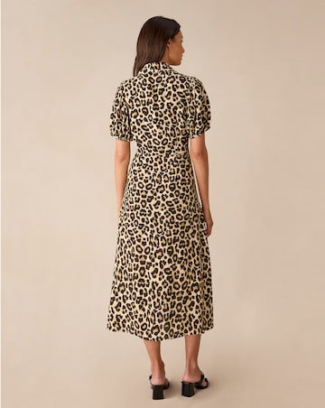 Ro&Zo Leopard Print Shirt Dress