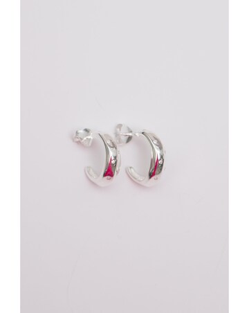 Simply Silver Sterling Silver 925 Multi Stone Hoop Earrings