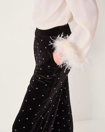 Monsoon Emma Velvet Wide Leg Trousers