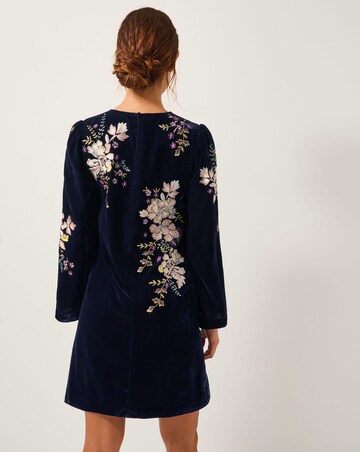Monsoon Fallon Floral Velvet Mini Dress
