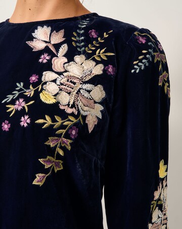 Monsoon Fallon Floral Velvet Mini Dress