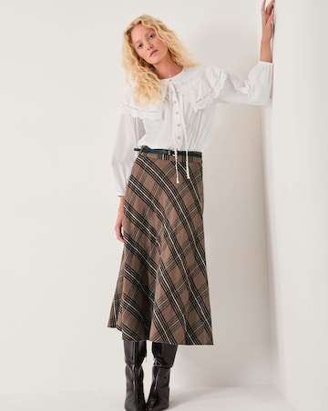 Monsoon Willa Check Midi Skirt