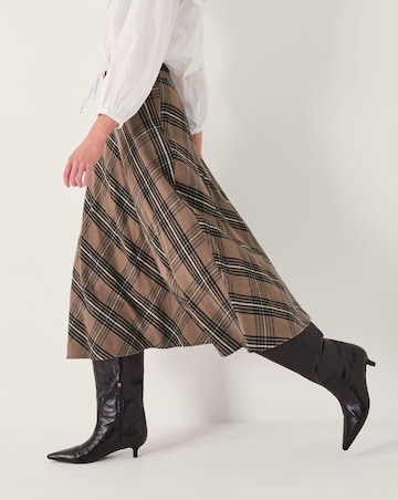 Monsoon Willa Check Midi Skirt