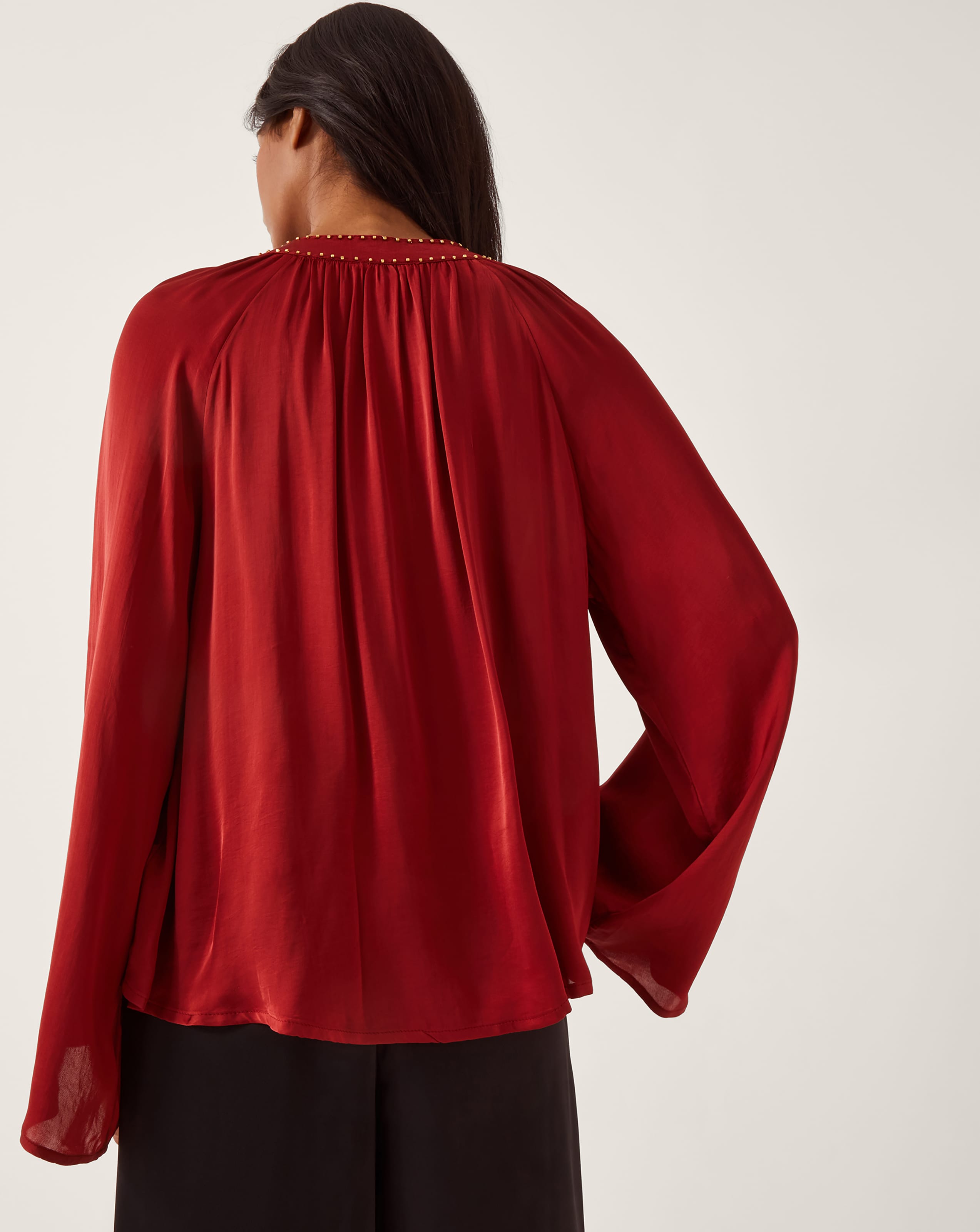 Monsoon Arlette V-Neck Satin Blouse