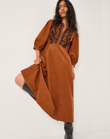 Monsoon Leah Corduroy Midi Dress