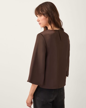 Monsoon Ingrid Bell Sleeve Satin Blouse