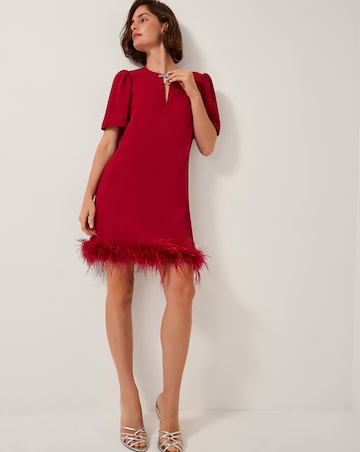 Monsoon Arlette Feather Mini Dress