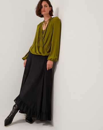 Monsoon Ellie Frill Neck Wrap Blouse
