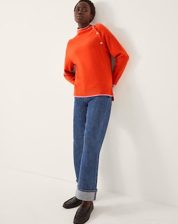 Monsoon Bella High Neck Button Jumper