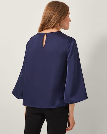 Monsoon Ingrid Bell Sleeve Satin Blouse