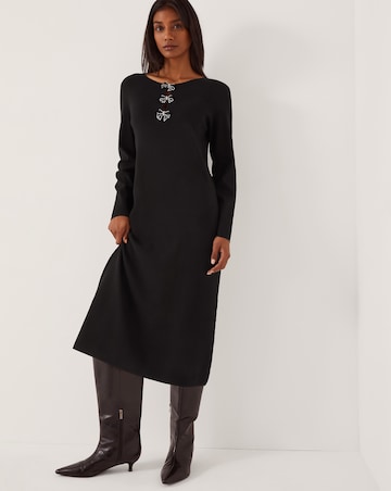 Monsoon Bee Bow Knit Midi Dress