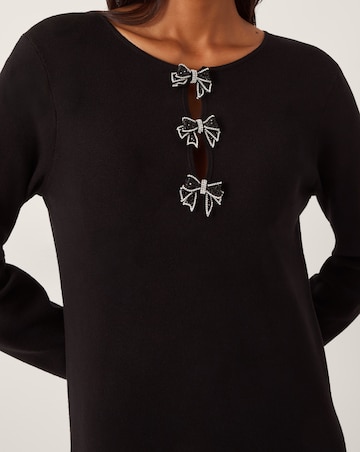 Monsoon Bee Bow Knit Midi Dress