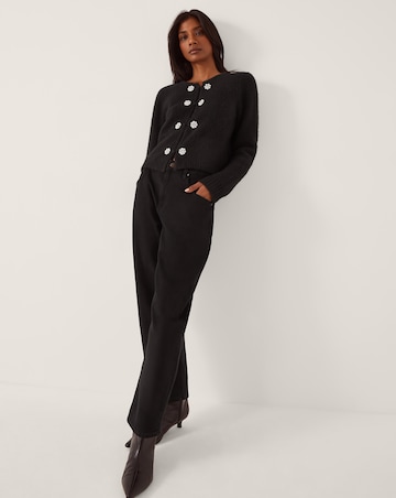 Monsoon Fessa Jewel Brooch Cardigan