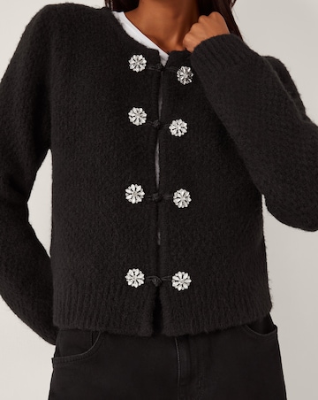 Monsoon Fessa Jewel Brooch Cardigan