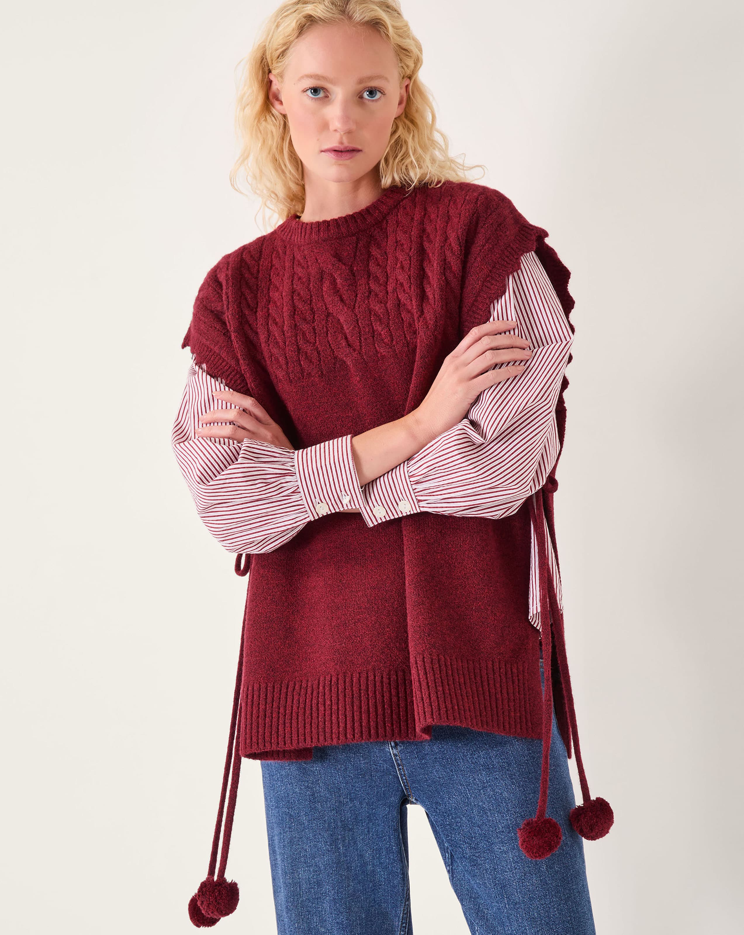 New In - Monsoon Coco Cable Knit Poncho