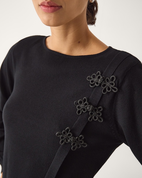 Monsoon Sofia Asymmetrical Button Jumper