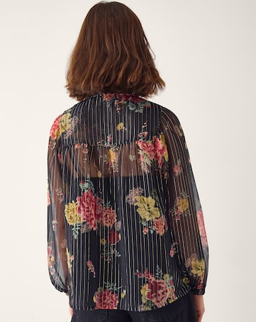 Monsoon Azami Stripe Floral Blouse
