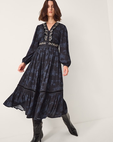 Monsoon Kelly Floral Print Midi Dress