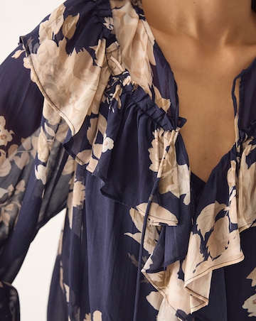 Monsoon Sasha Floral Print Ruffle Blouse