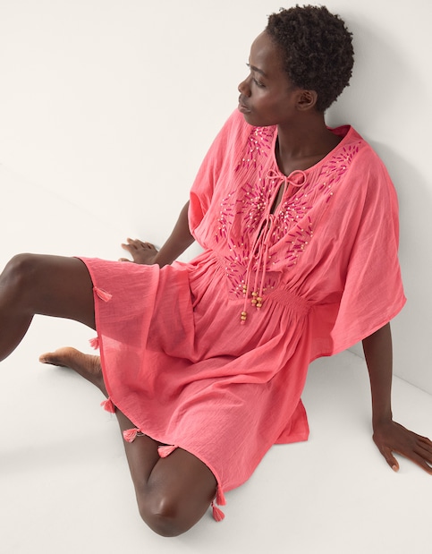 Monsoon Jada Embellished Mini Kaftan