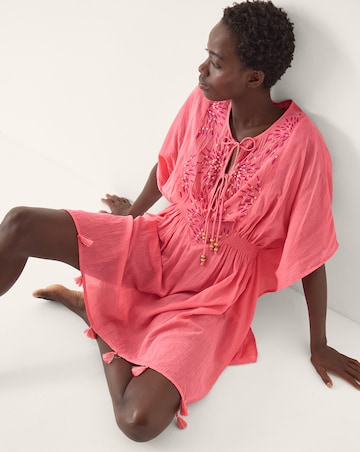 Monsoon Jada Embellished Mini Kaftan