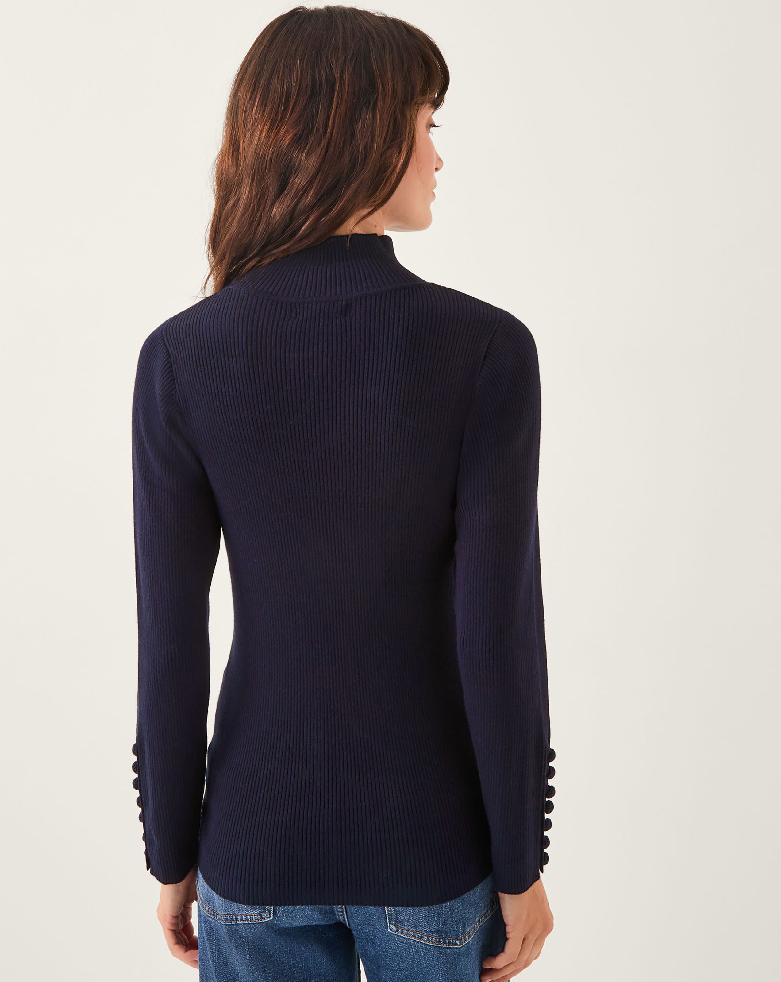 New In - Monsoon Ruby Ribbed Polo Neck Jumper