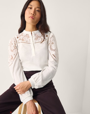 Monsoon Layla Lace Jersey Top
