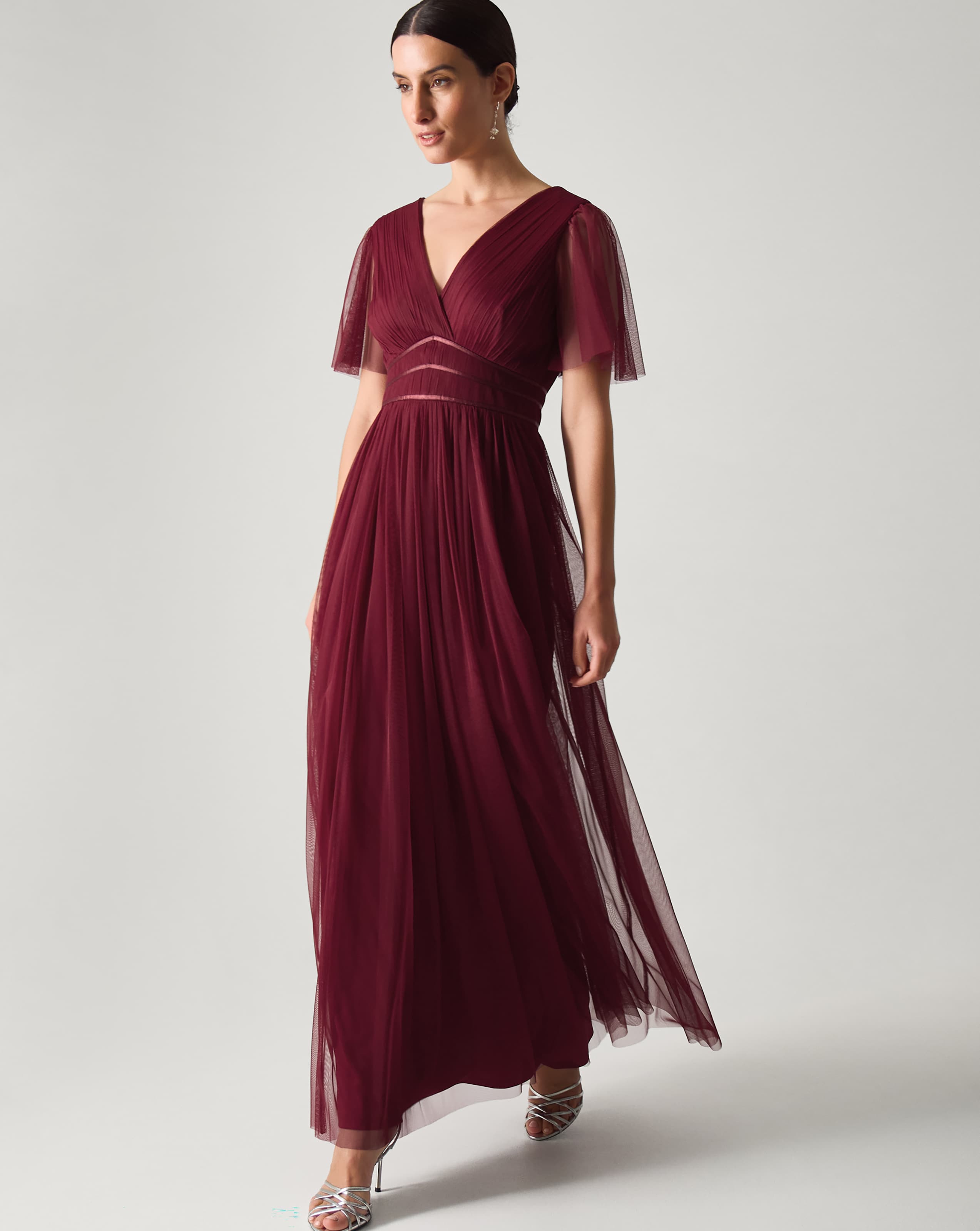 New In - Monsoon Short Sleeve Bridesmaid Dress