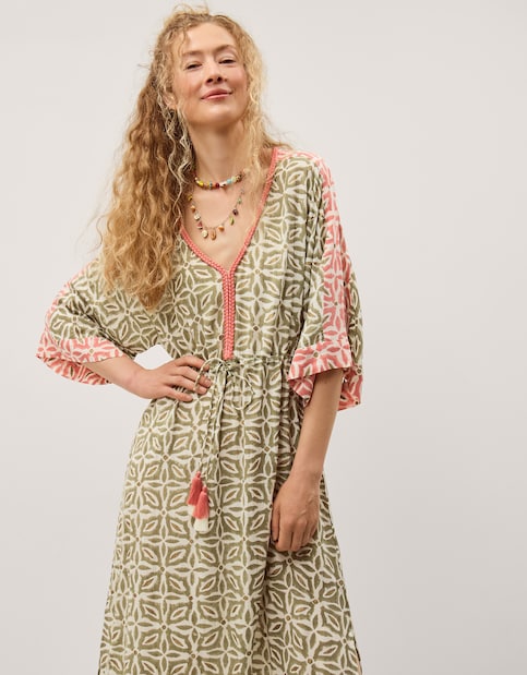Monsoon Elma Print Midi Beach Dress