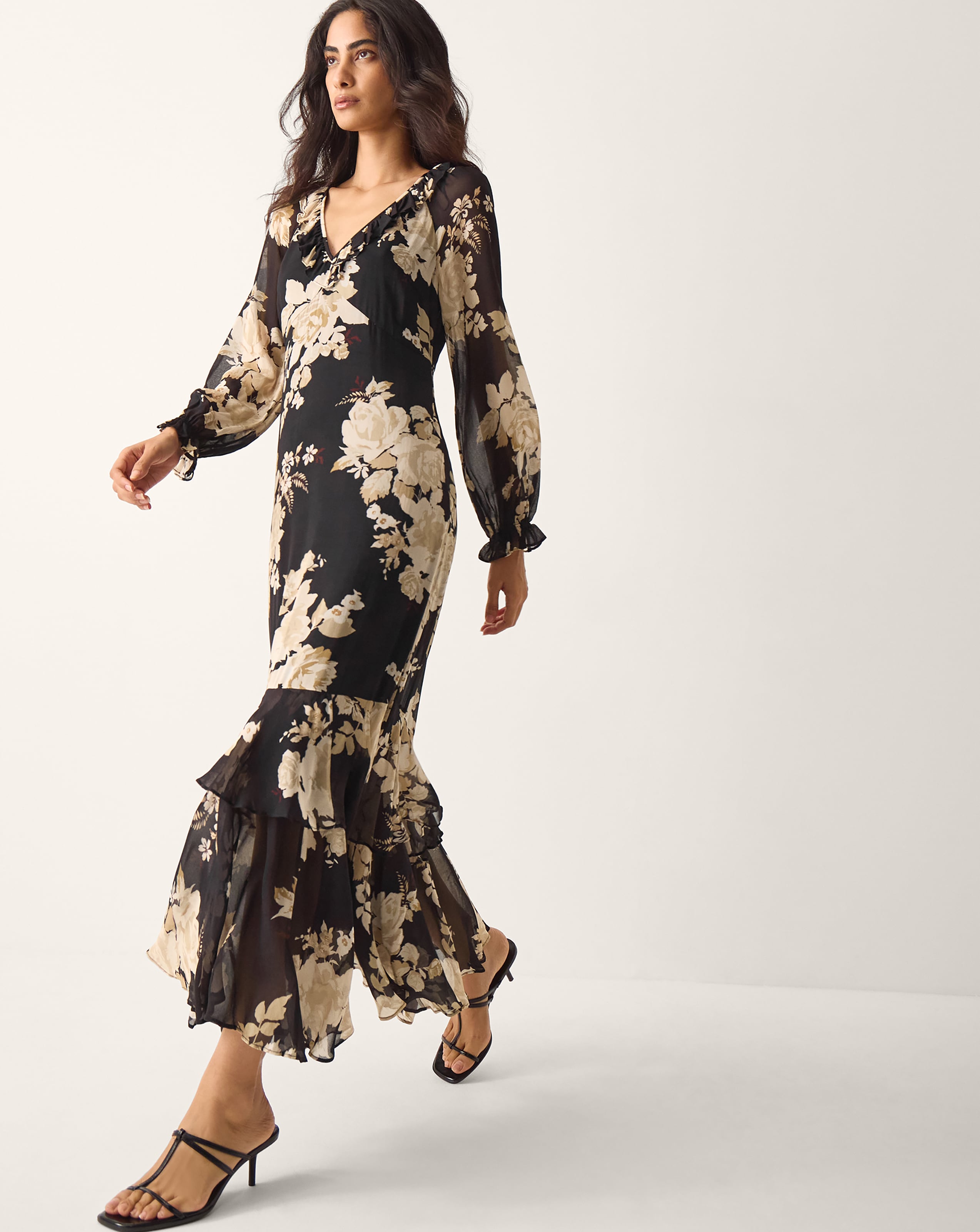 New In - Monsoon Rowena Floral Print Maxi Dress
