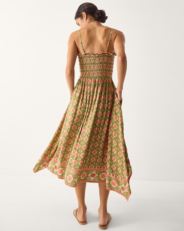 Monsoon Maddie Floral Print Midi Dress