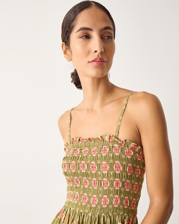 Monsoon Maddie Floral Print Midi Dress