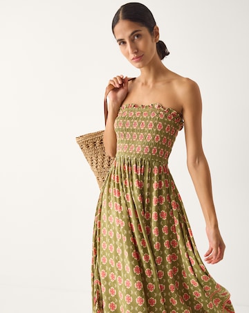 Monsoon Maddie Floral Print Midi Dress