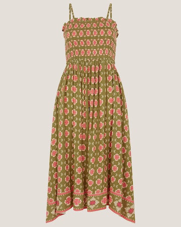 Monsoon Maddie Floral Print Midi Dress