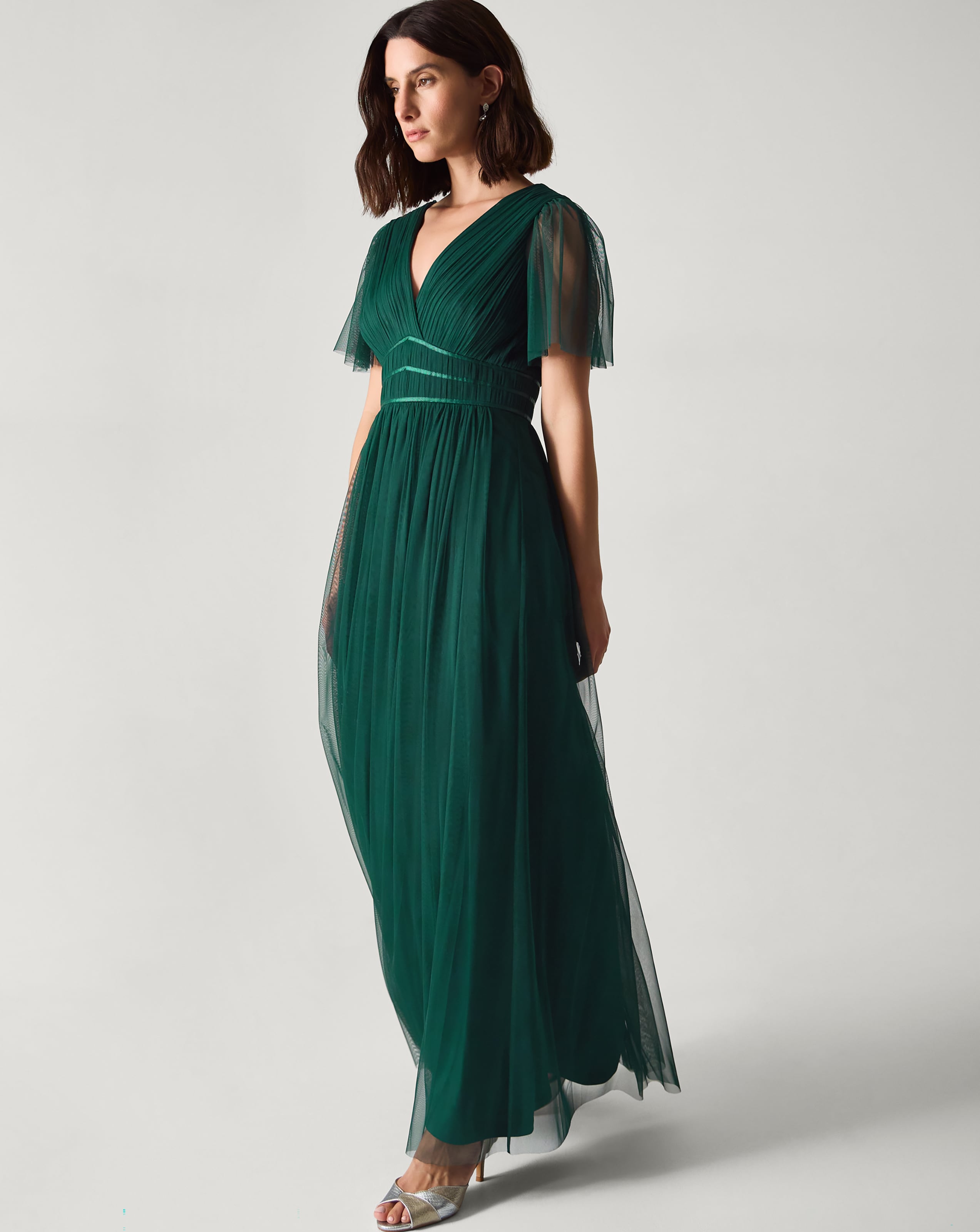 New In - Monsoon Short Sleeve Bridesmaid Dress