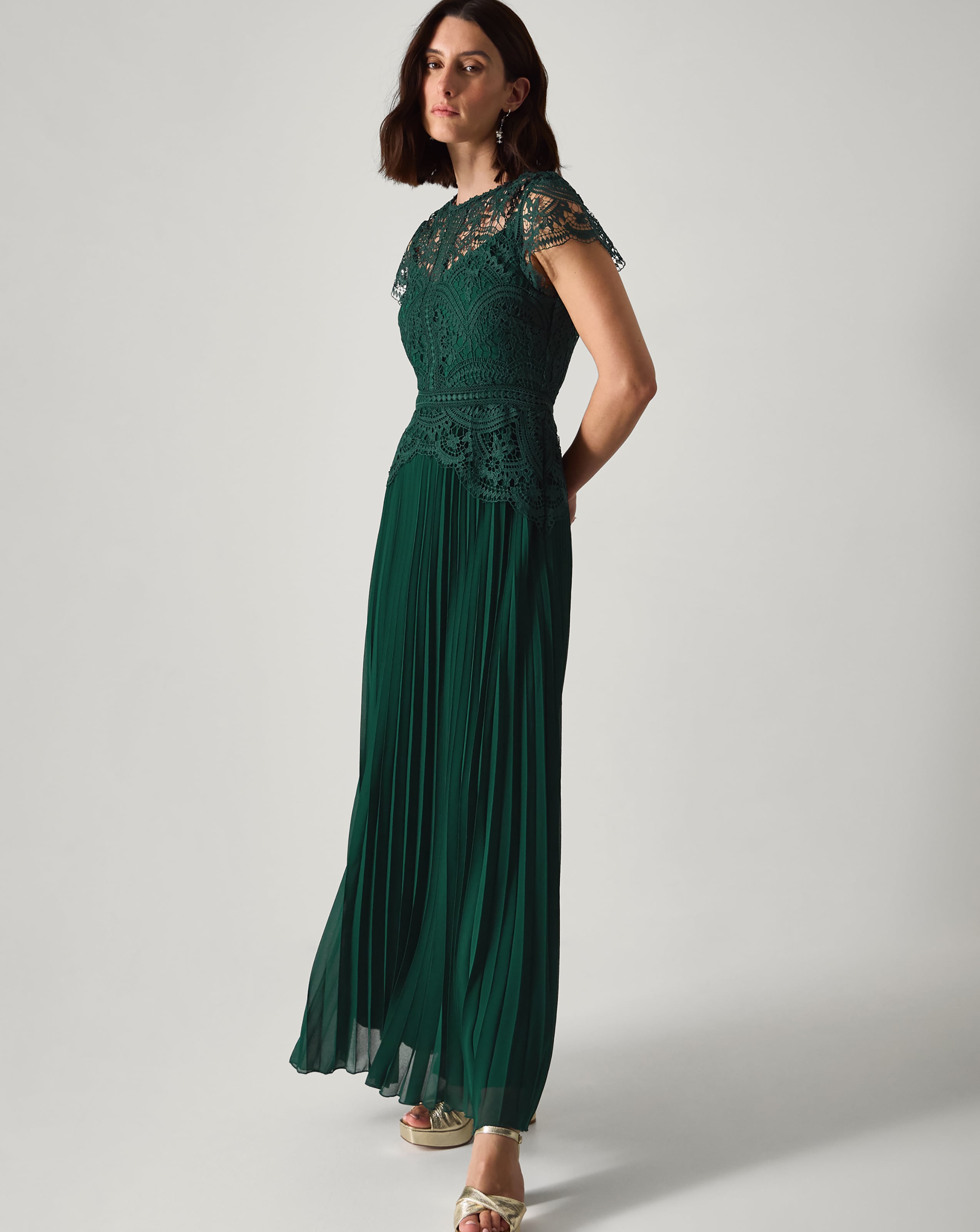New In - Monsoon Lace Pleated Bridesmaid Dress