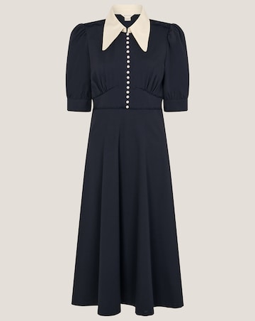 Monsoon Clay Collar Jersey Midi Dress