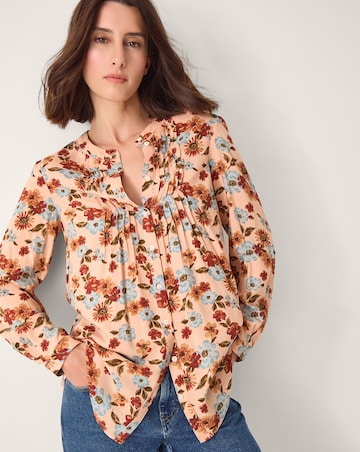 Monsoon Olive Floral Print Blouse