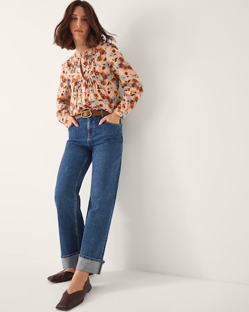 Monsoon Olive Floral Print Blouse