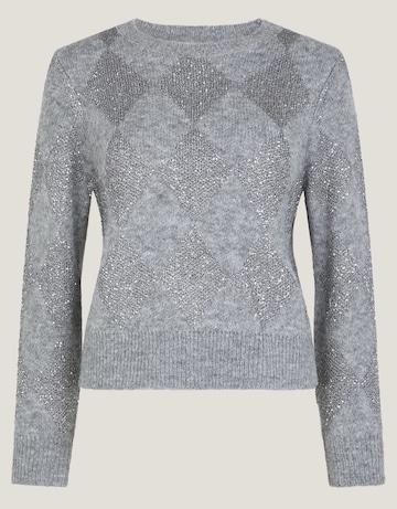 Monsoon Alba Sequin Argyle Jumper